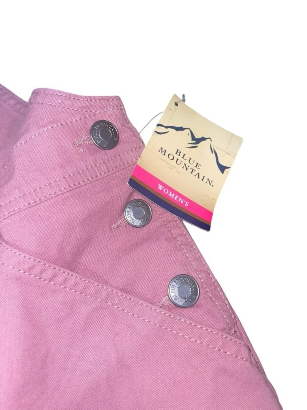 Blue Mountain Women's Large BIB Canvas Shortall Mesa Rose Pink 2424937